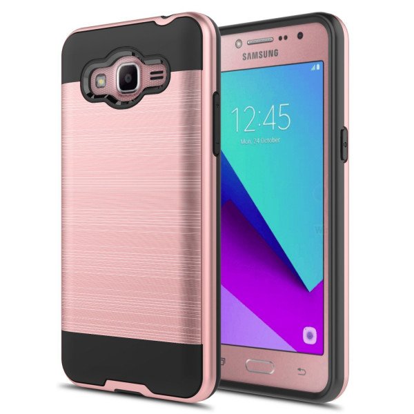 Wholesale Samsung Galaxy J2 Prime, Grand Prime Plus Armor Hybrid Case (Rose Gold)